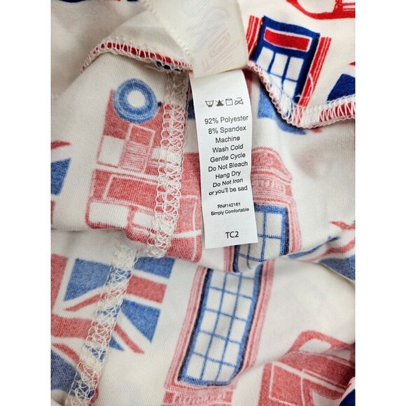 NWOT Lularoe London Buses Phone Booth Leggings TC2 Plus Size Flag - Picture 5 of 5